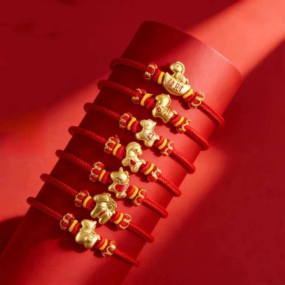 Zodiac Horse Horse Year Bracelet Hand-woven New Year Hand Rope Fortune Bracelet  Spring Festival
