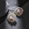 Modern Geometric Alloy Crystal Drop Earrings For Women With Sparkling Water Drill Jewelry Gift