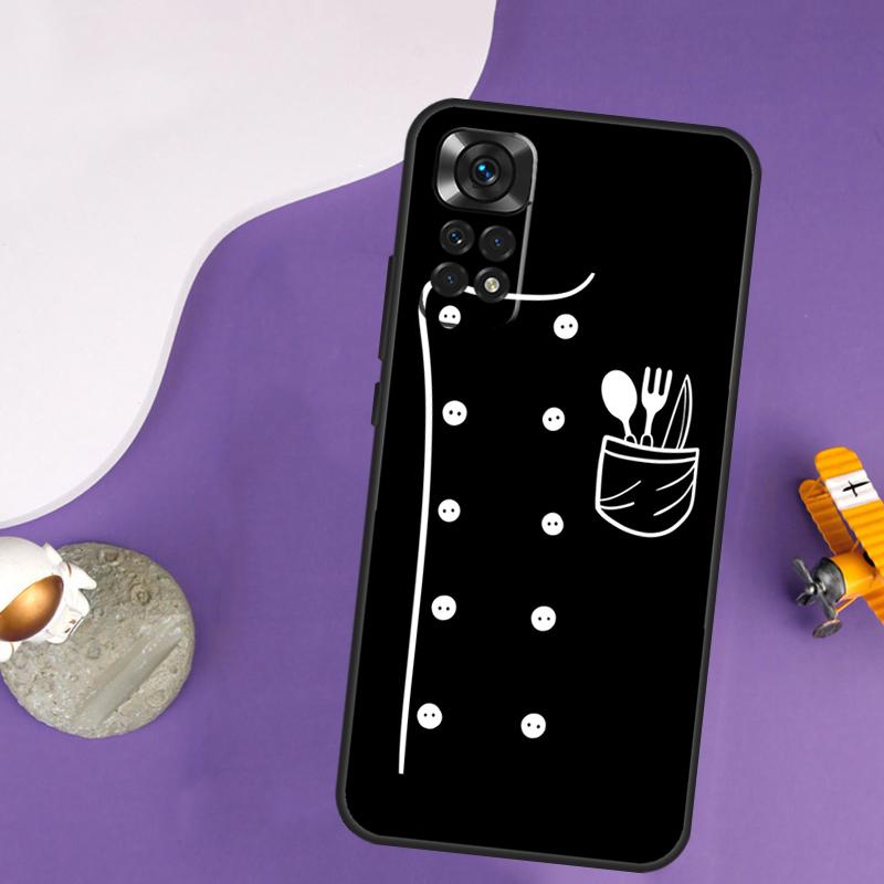 

Baker Love Baking Chef Case For Xiaomi Redmi Note 13 Pro 14 12 9 10 11 Pro 10S 11S 12S Redmi 14C 13C 10C 12C Cover Redmi Note 9S