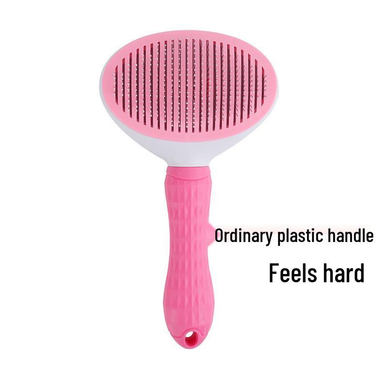 One-Click Self-Cleaning Dog Hair Comb - Stainless Steel Pet Shedding Brush