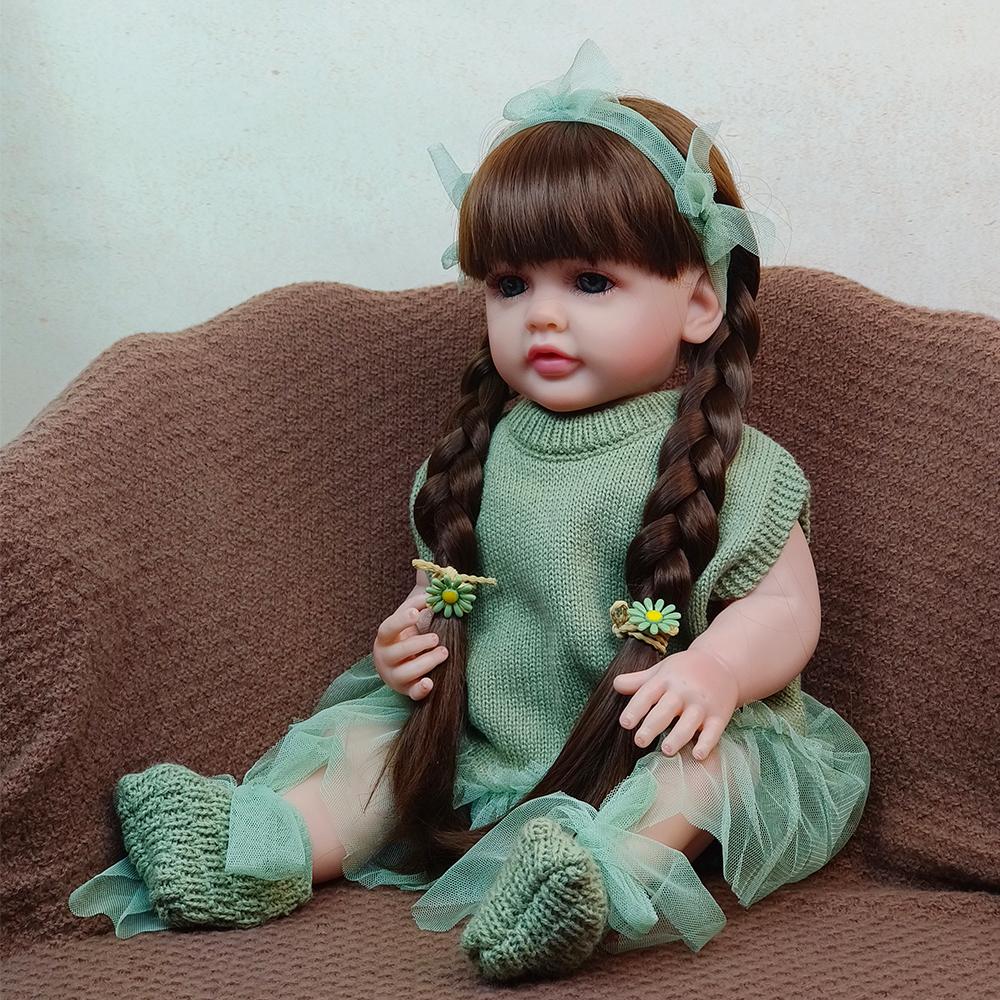 

Реалистичная силиконовая кукла Reborn для девочек, 55 см, для новорожденных, принцесса для малышей, Bebe, подарки на день рождения для детей 55cm