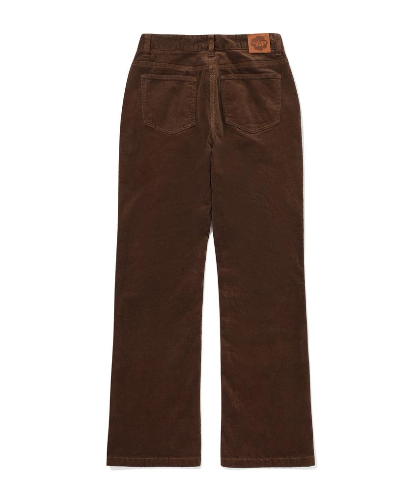 COVERNAT WOMAN Semi Bootcut Corduroy Pants Brown