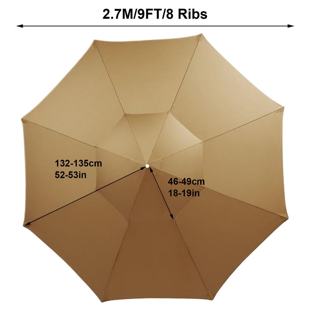 

2.7/3meter Parasol Replacement Cloth Outdoor Garden Banana Umbrella Cover Waterproof Sunshade Canopy For 8 Ribs Parasol