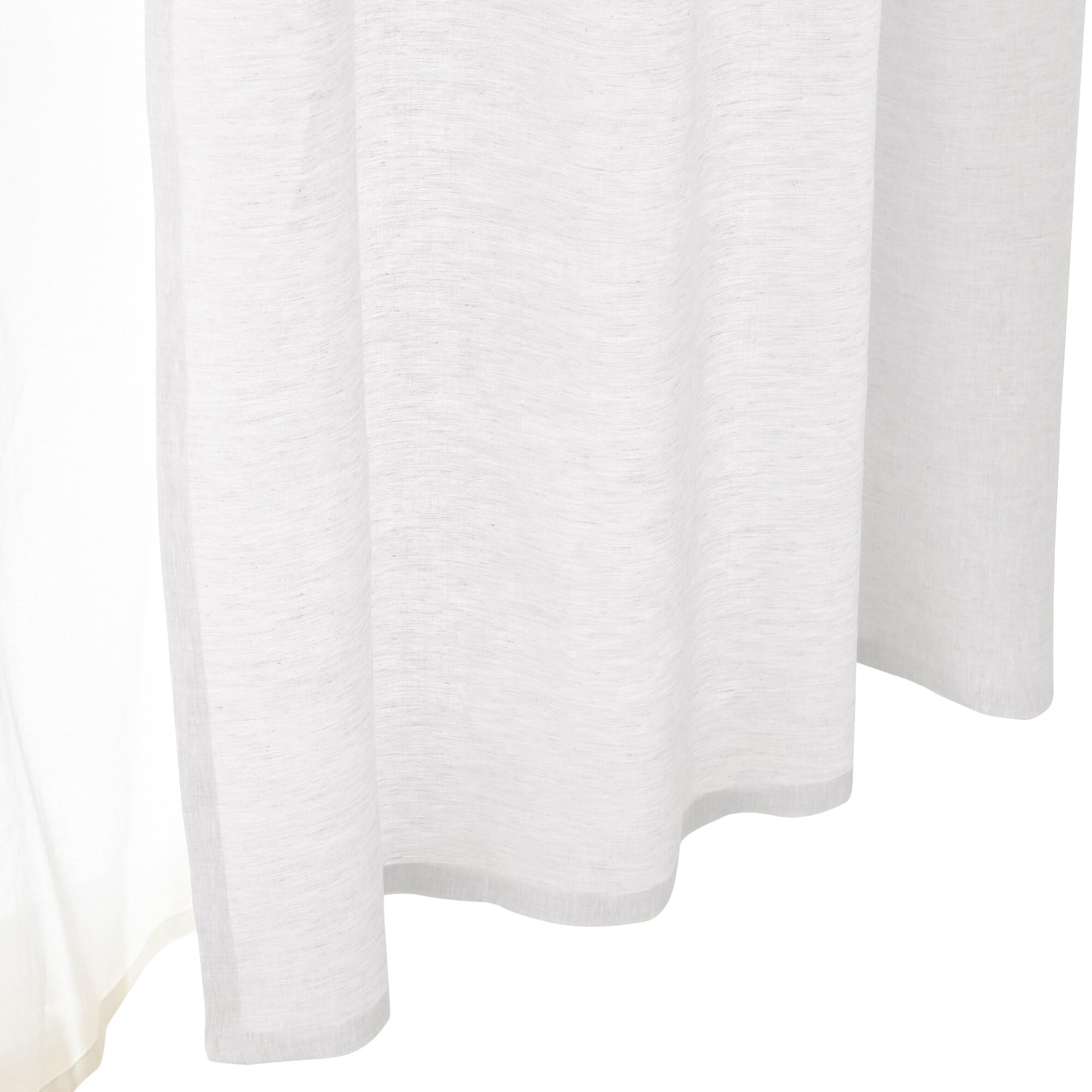 

MUJI Linen Plain Weave Width 100 x Length 84346101 Non-Pleated Curtains, Off-White, 135cm,