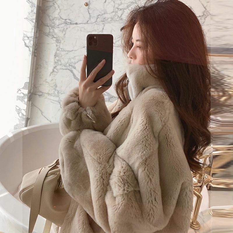 Plush Lamb Short Jacket Women Autumn Winter Shearling Fleece Thick Warm Loose Coat