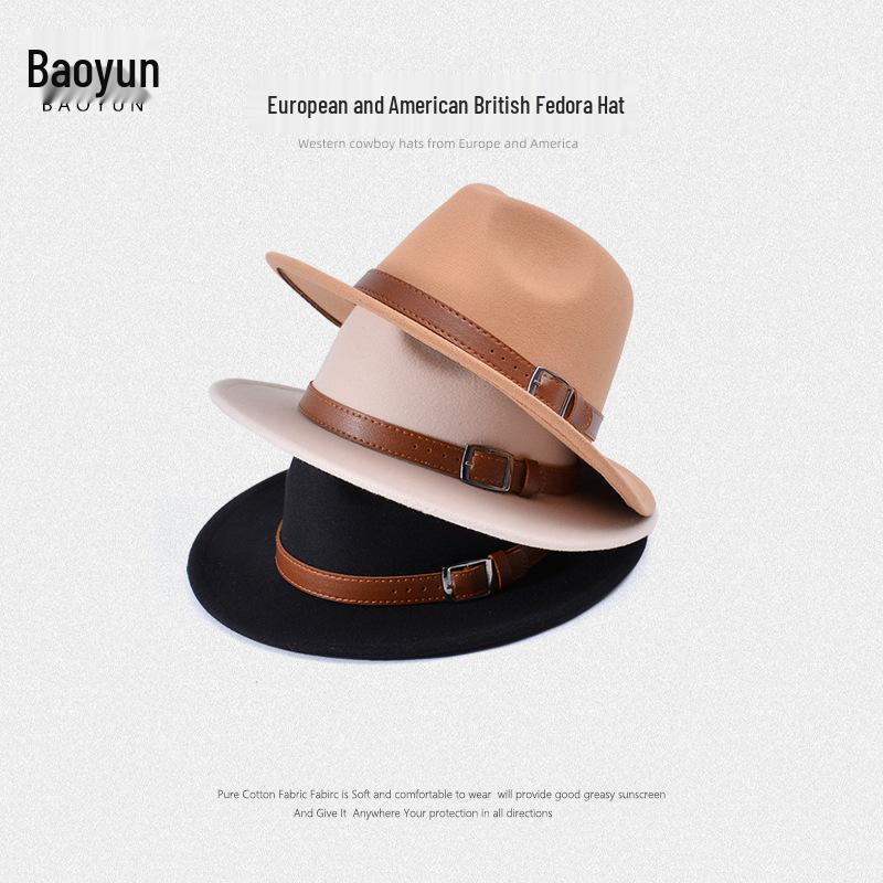 Men's Retro Wide-Brimmed Sun Hat - British Spring/Summer Jazz Style