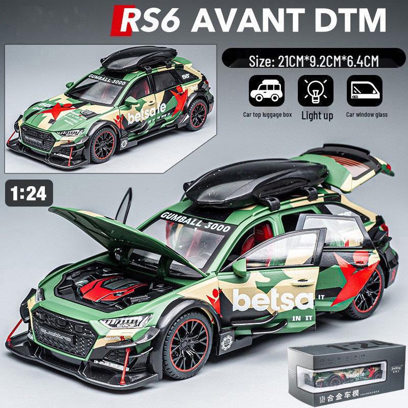 1:24 RS6 Модель игрушечной машины из сплава, модифицированная для трека
