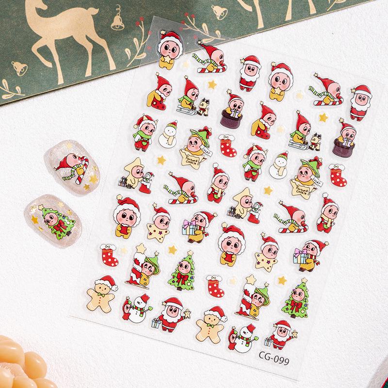 Cyansea 5D Embossed Star & Cartoon Nail Art & Phone Case Stickers CG-099