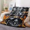 1Pc Drum Set Print Flannel Blanket, High Quality Comfortable for All Seasons, Home Decor, Warmth and Comfort, Perfect for Gifts