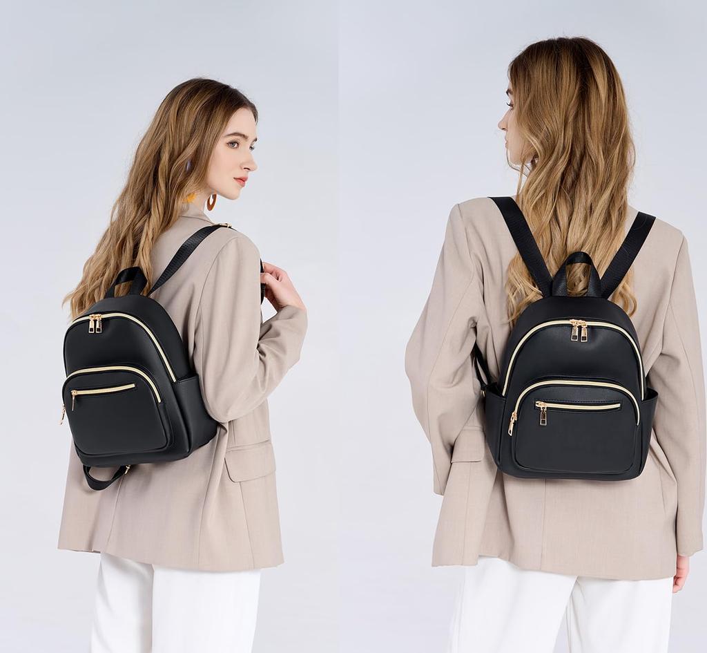 Mini PU Back Large Perfect for Cute Gray [JIANLINST] Women's Backpack, Leather, Small, Popular, Stylish, Zipper, Capacity, Waterproof, Lightweight,