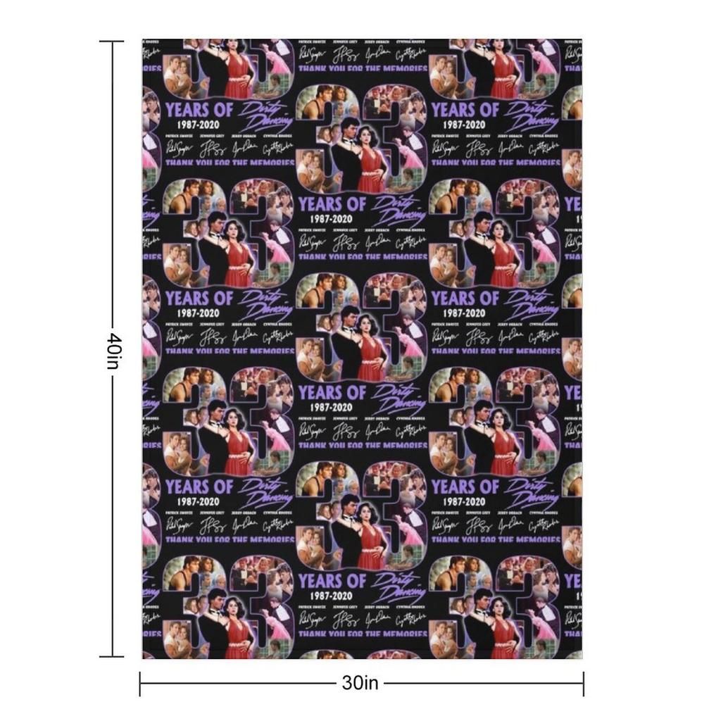 33 Years Of 1987 2020 Dirty Dancing Thank You For The Memories Signatures Throw Blanket Custom Cute Sofa Throw Blankets