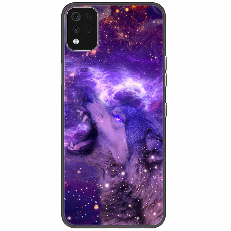 Phone Case For LG K42 K52 K62 Q52 Case Soft Painted Wolf Silicone Black Covers For LG K62 Cases K 42 Shockproof Funda for LGK52