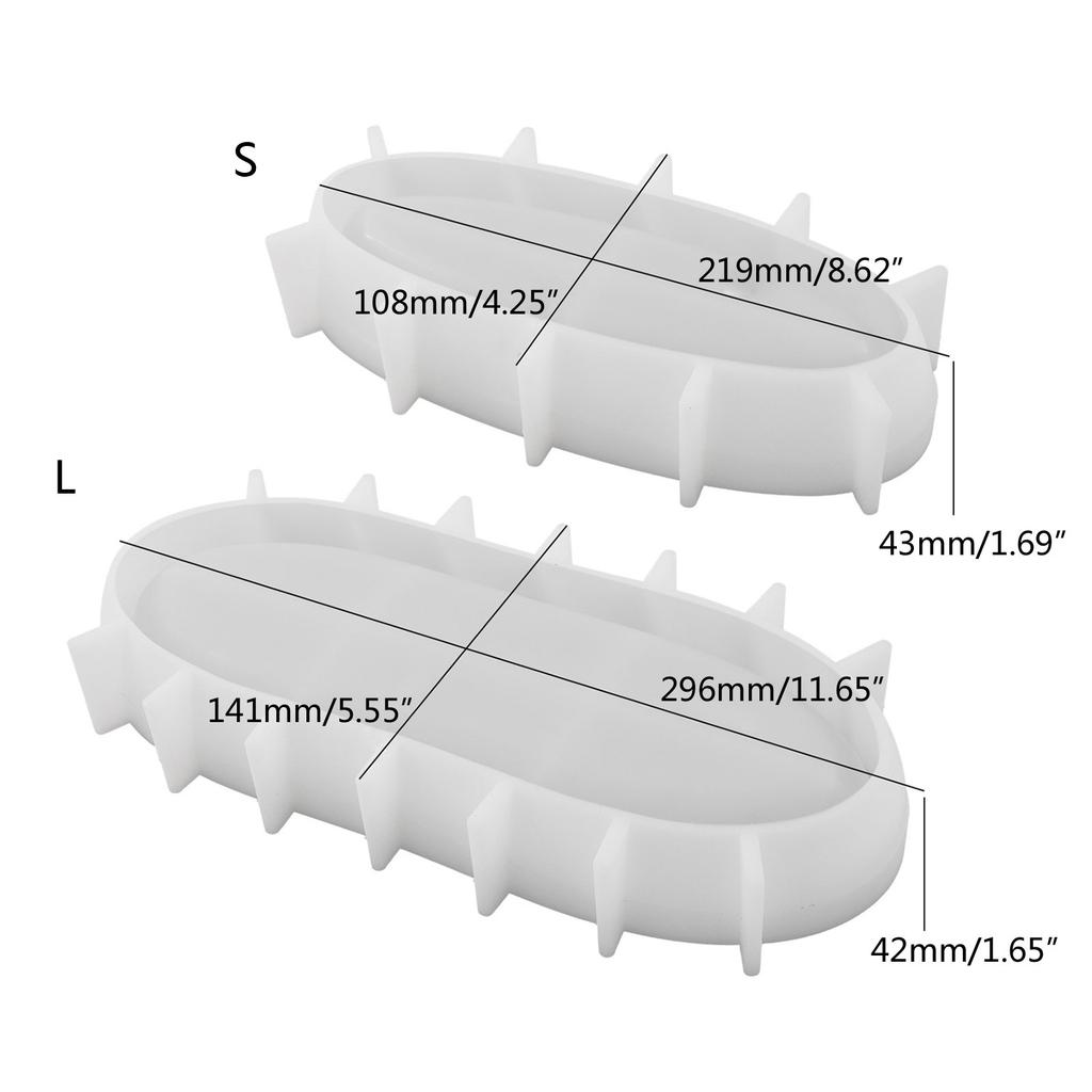 Simple Boats Shape Storage Tray Silicone Mold DIY Candle Holder Epoxy Resin Molds Crafts Coaster Plate Plaster Mold