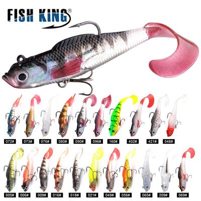 FTK Conjunto de Iscas de Cores Mistas Conjunto de 18/21 Peças 80mm-100mm 8.5g-21g Isca Artificial de Silicone Colher para Robalo
