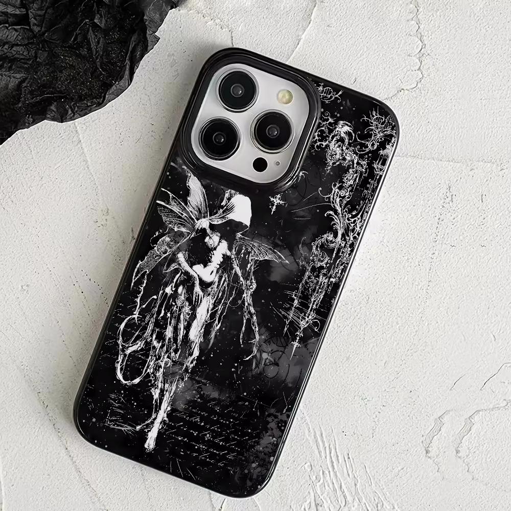 Gothic Girl Sculpture Pattern Phone Case For iPhone 17 Air 16 E 15 14 13 12 11 Pro Max Plus Mini SE 2020 2022 Soft Cover