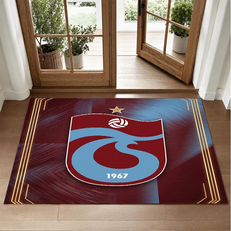 Trabzonspor FC Design Crystal Velvet Rug Soft Decorative Mat for Bedroom Entrance
