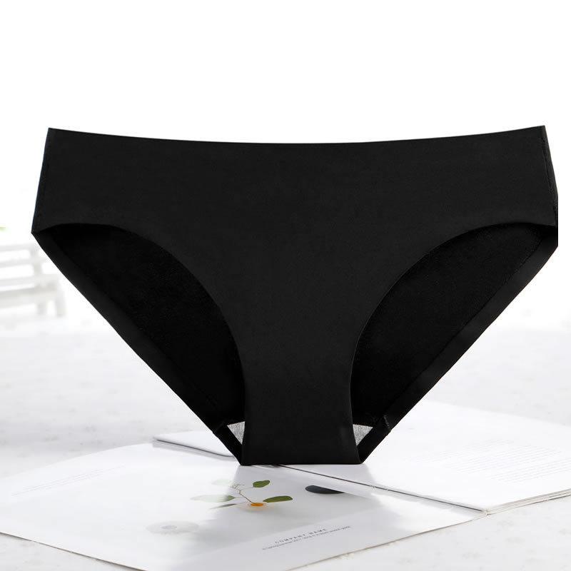 Seamless Panties Quick Drying Simple Girls Underwear Ice Silk Breathable Hip Lift Pants Plus Size Women's Low-rise Briefs