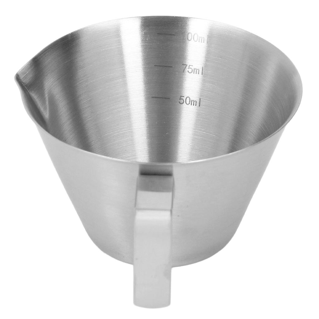 Coffee Measuring Cup Stainless Steel 100 ML Scale Measurer Tool for Milk Tea Drinks