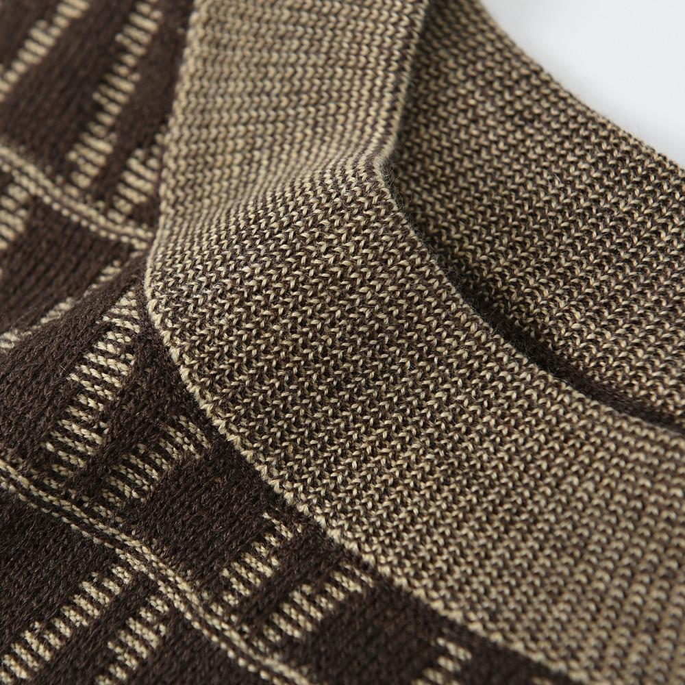 Mens Casual Loose Fitting Knitted Yarn Ugly Christmas Crewneck Sweaters Holiday Party
