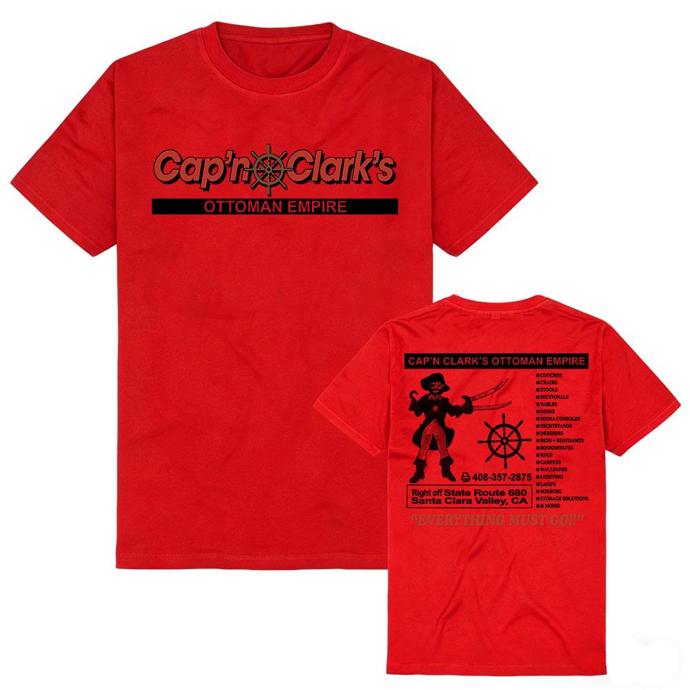 Backrooms Cap'n Clark's T-Shirt Sommer Baumwolle Kurzarm Damen T-Shirt Mode Lässig Rundhals Unisex Grafik Tops