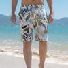 Strandhosen Herren Gedruckte Fünf-Punkt-Badeshorts Lockere Strandhosen Schnelltrocknende Surfshorts