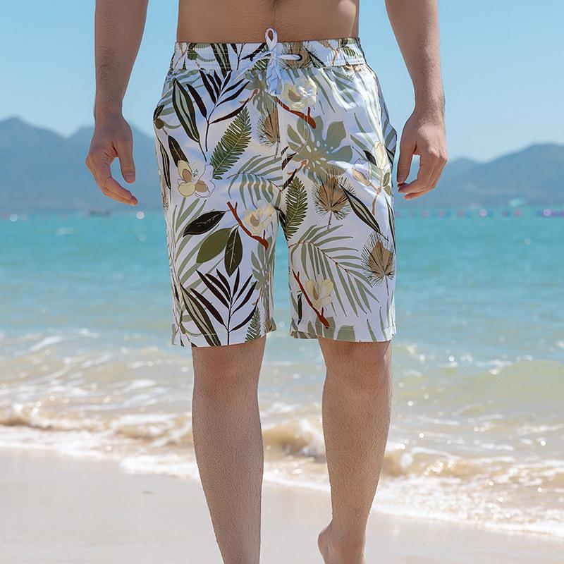 

Beach Pants Men S Printed Five-Point Beach Shorts Loose Beach Pants Quick-Drying Surf Shorts M
