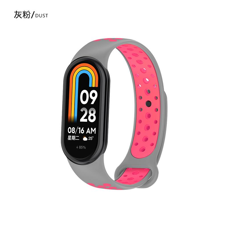 Two-tone Silicone Strap for Xiaomi Mi Band 10/9/8 Smart Watch Replaceable Correa for Mi Band 8/9/10 Sports Bracelet Accessories