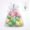 1-6Sets 12Pcs Mini Easter Decorations Eggs Hanging Ornaments Colorful for Easter Tree Basket Decor Party Favors Supplies Home