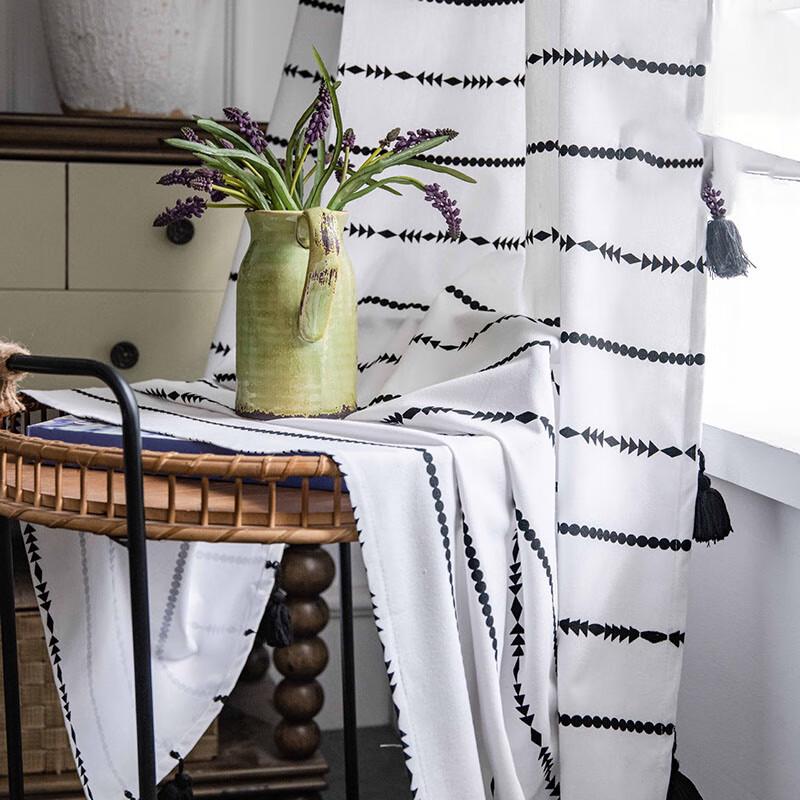 Jingga Striped Blackout Rod Pocket Curtain