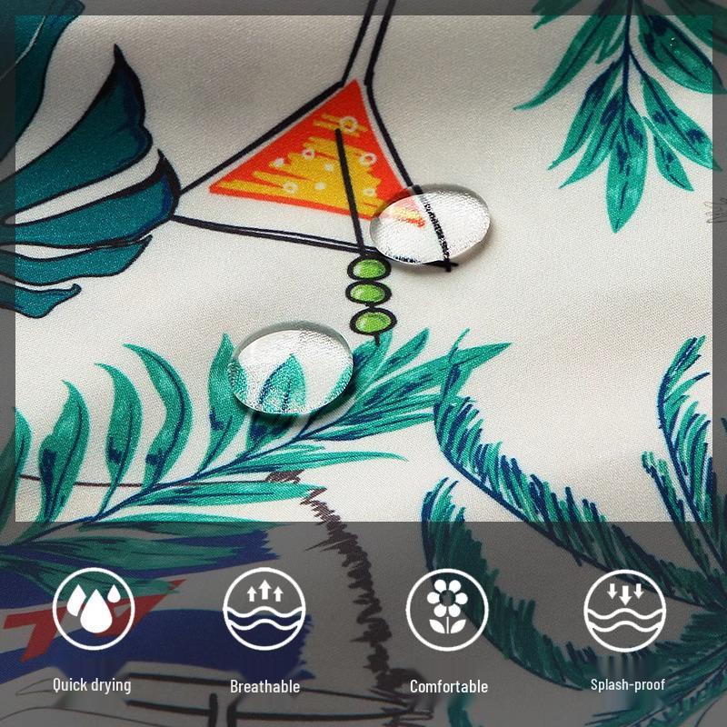 Men's Quick-Dry Casual Beach Shorts - Loose Fit, Ice Silk Swimming Trunks, Five-Point Length.