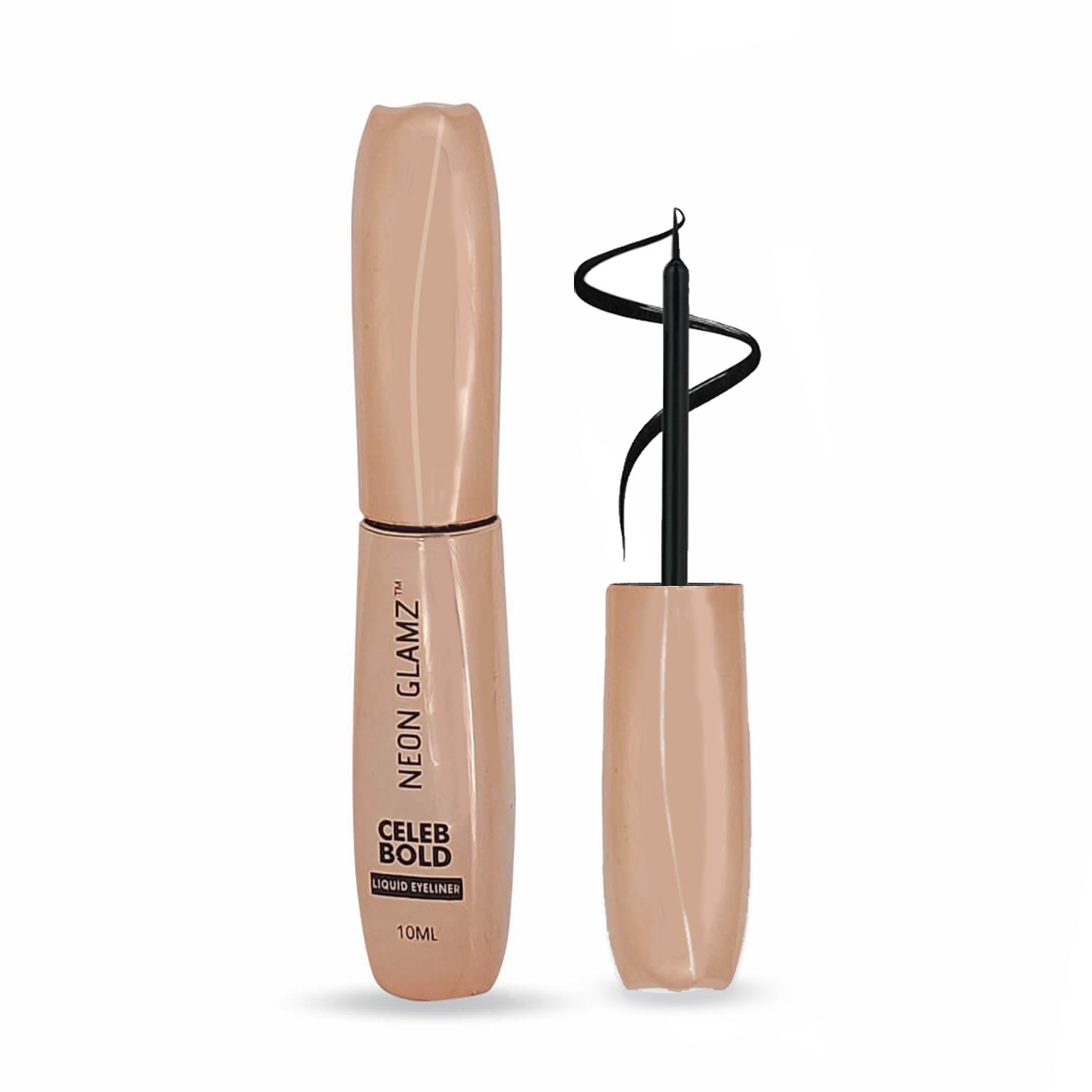 NEON GLAMZ CELEB BOLD LIQUID EYELINER Black SmudgeProof LongLasting Celebrity Glam Effect