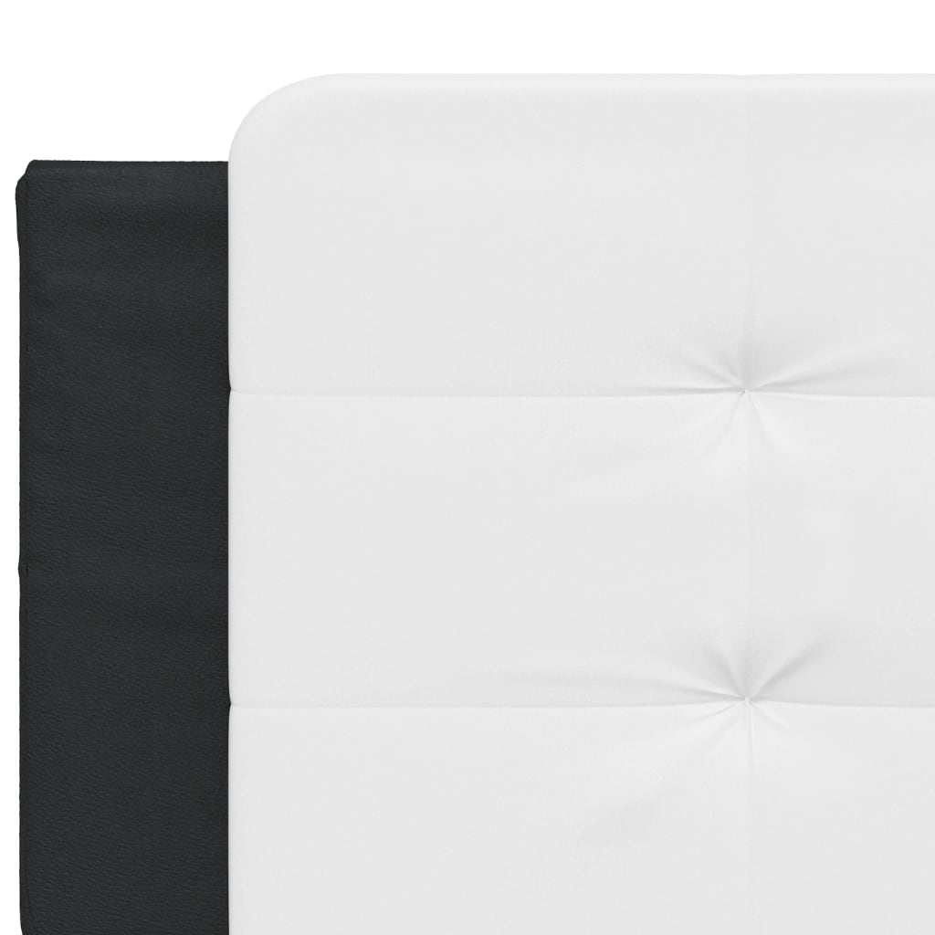 LED Bed Frame Without Mattress  Zadar  Black and White 160 X 200 Cm