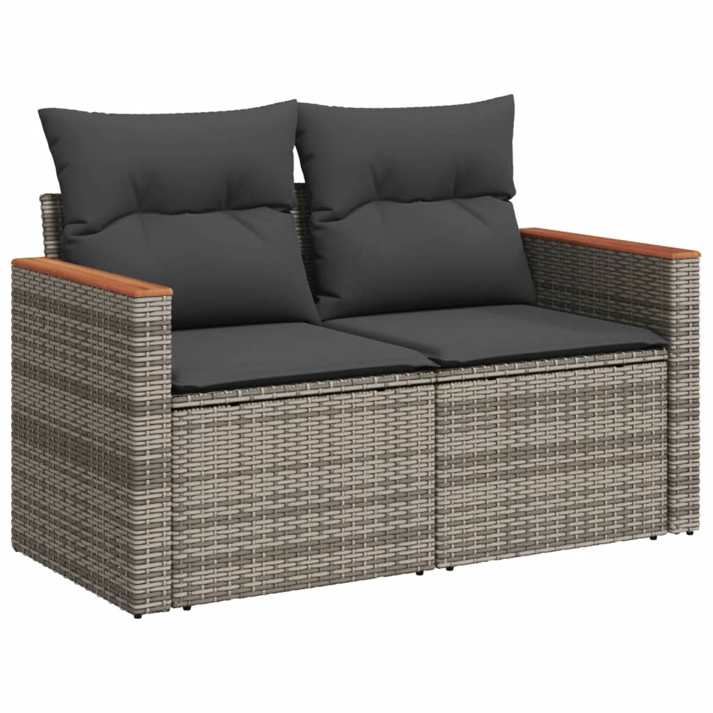 Vidaxl 7-Cz. Garden Lounge Set, With Cushions, Grey