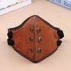 Motorrad Retro Maske PU Leder Vintage Reitmaske Schwarz Braun Punk Stil Für Outdoor Masken