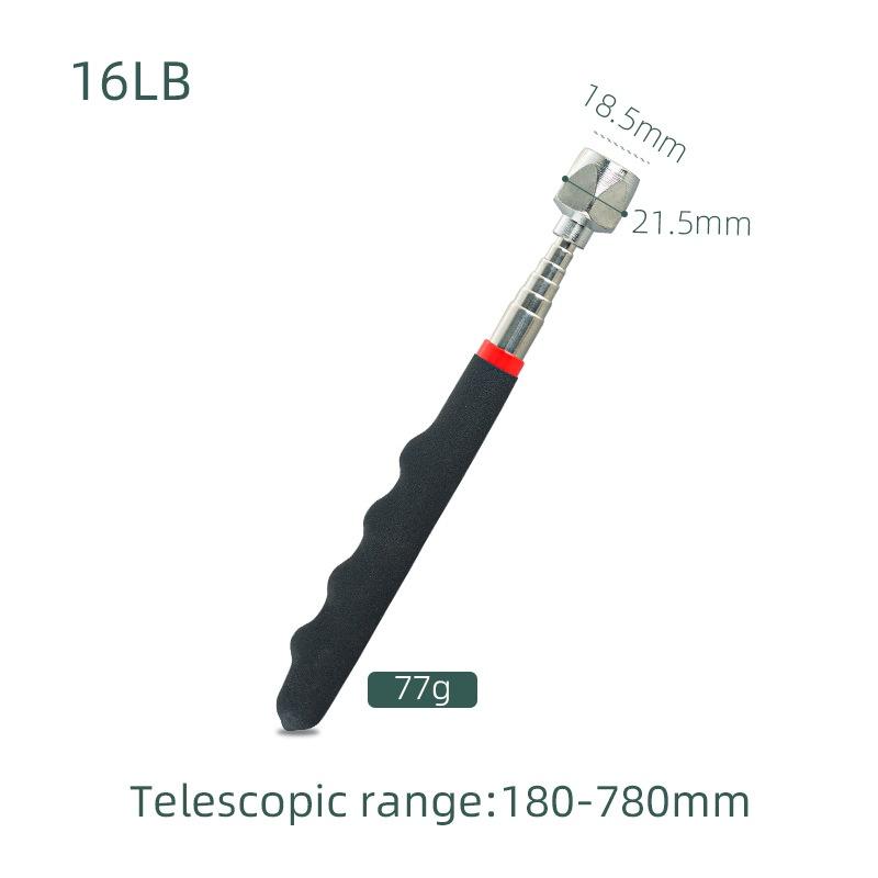 Utensile di raccolta magnetico estensibile con asta telescopica e specchio per riparazioni automobilistiche