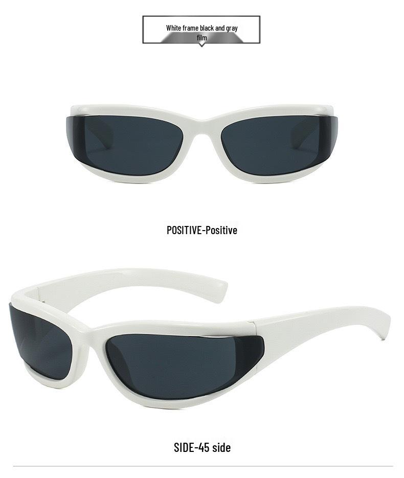 Women's Cyberpunk Narrow-Frame Sunglasses: High-End, Futuristic Style with Functional TR Headband