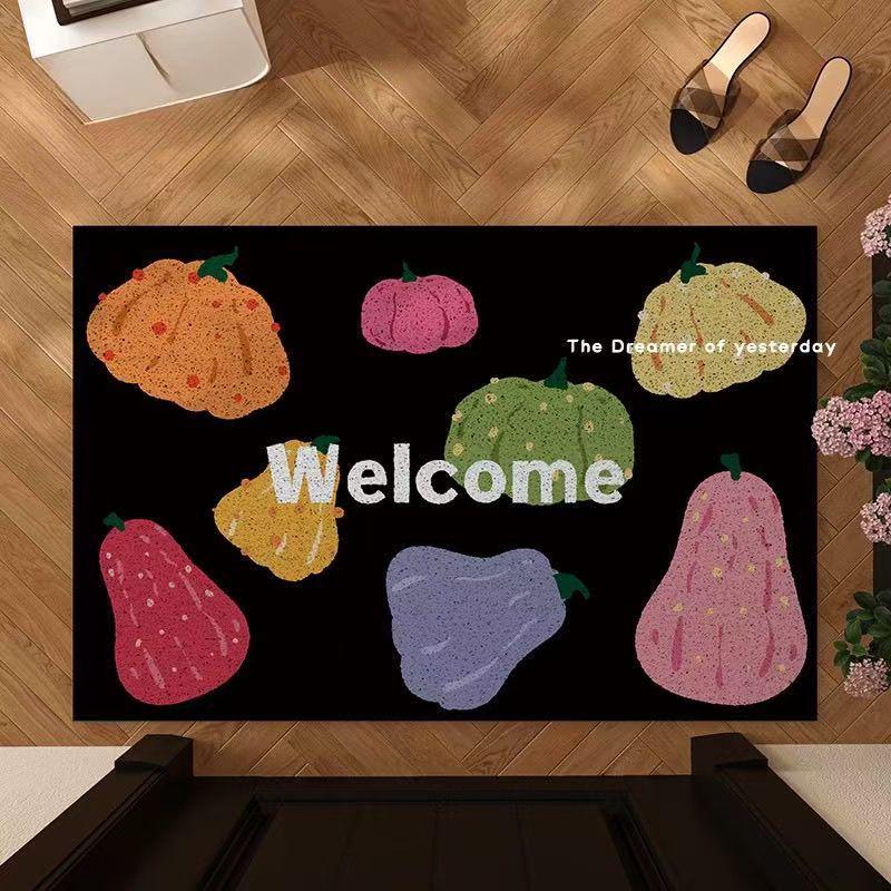 Retro Style Non-slip Entrance & Bathroom Mat - Cut-to-size, Dirt-resistant Silk Loop Design 40x60cm