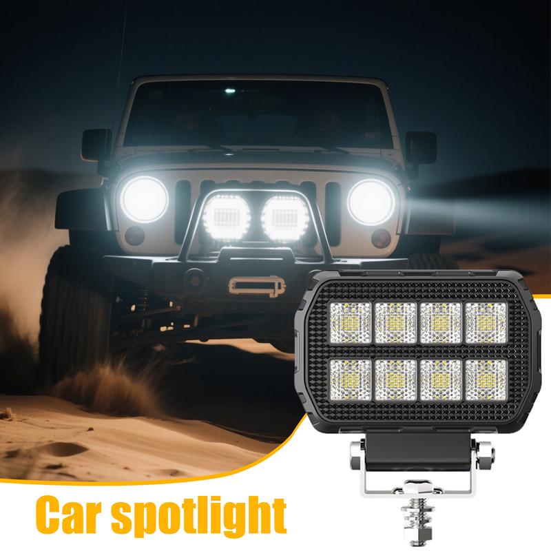 Led Off Road Lights Bright Driving Fog Boat Lights High Amber Multi-Functional Dustproof Automotive Truck Road Atv Trailer