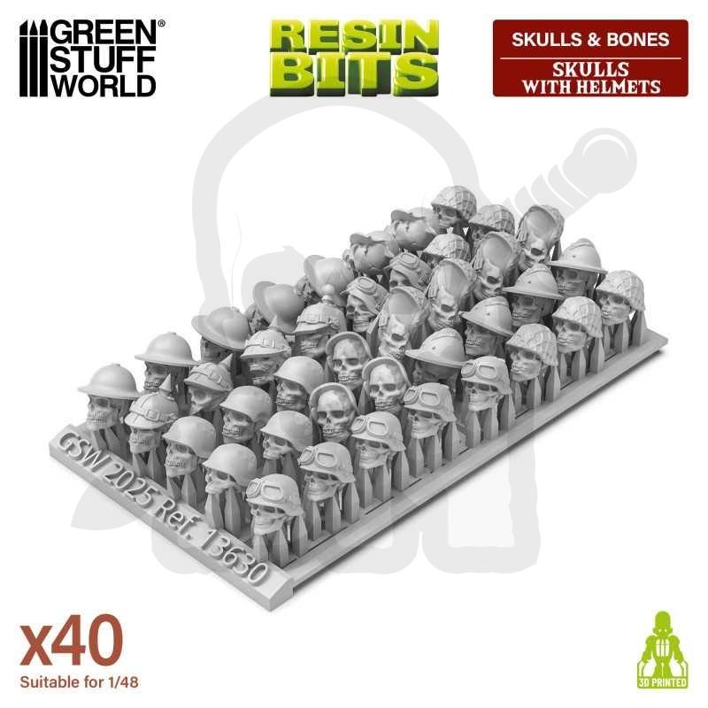 Gstu531304 3d printed skulls & bones skulls w. helmets