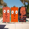 French Illustrator J-Jean Art Jullien Microfiber Blanket Quick Drying Beach Towels Oversized Printing Super Absorbent Pool