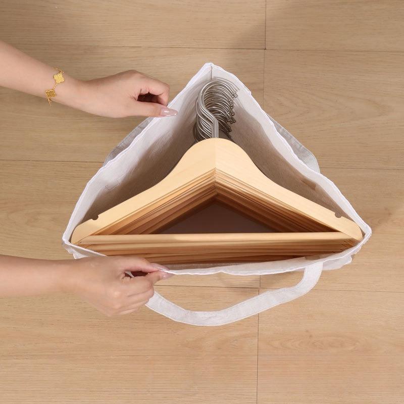 Triangle Space Save Hanger Organizer with Handle Rack Waterproof Portable Storage Bag for Convenient Closet Clothes Organizer