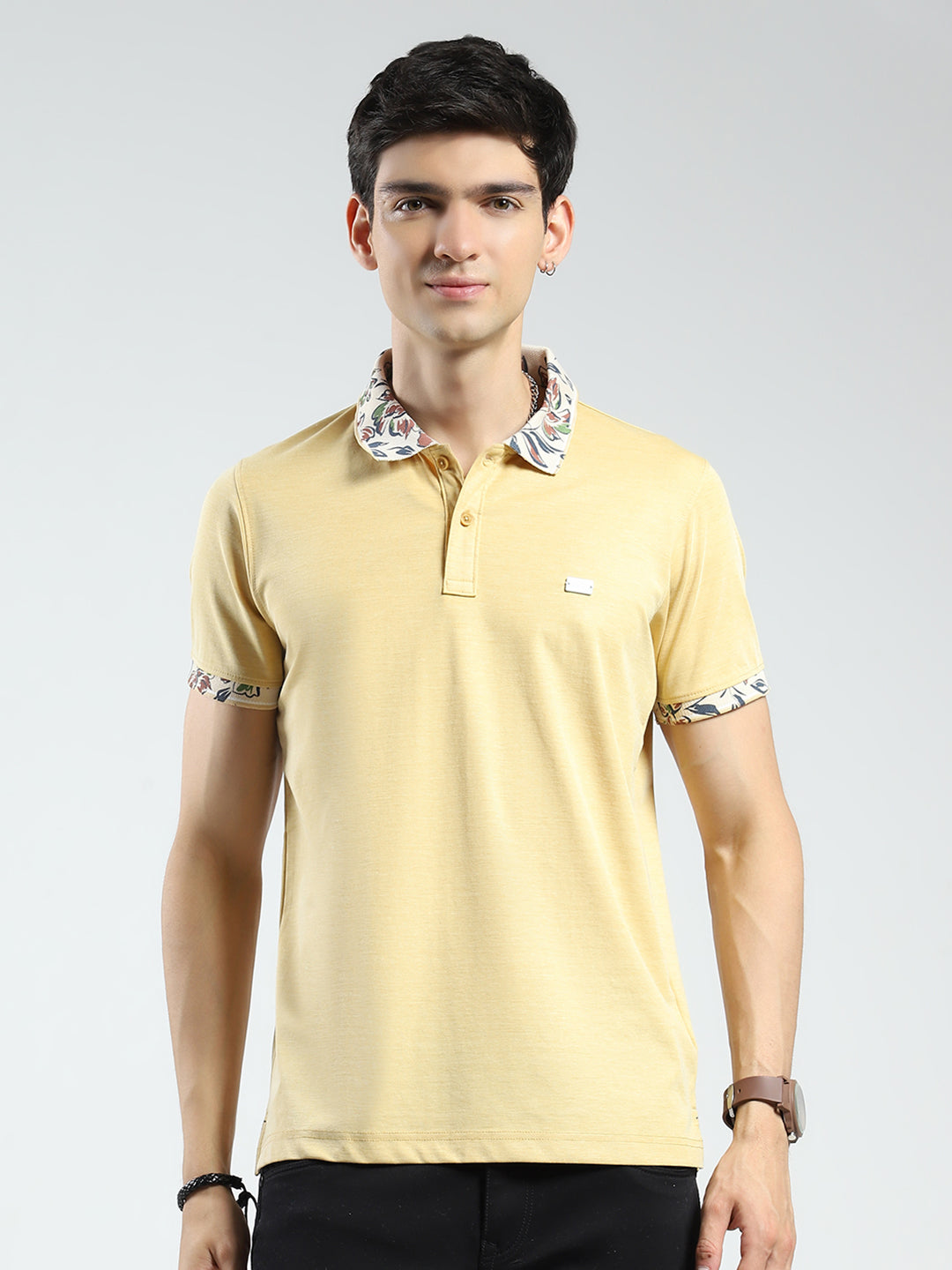 Monte Carlo Men Slim Fit Yellow Tshirt XL жёлтый