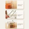 Kitchen Seasoning Jar with Spoon Slot Multi-Compartment Salt Pepper Organizer Transparent Seasoning Box