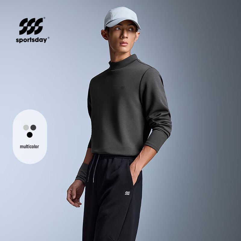 

HLA Men s Autumn Slim Fit Mock Neck Long-Sleeve T-Shirt S