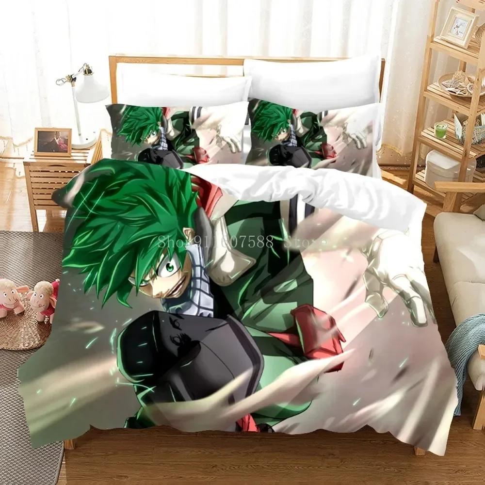 Luxury New 3D Print New Japan Anime My Hero Academia Printed Bedding Set Cartoon Duvet Covers Bedding Set Bedclothes Bed Linen