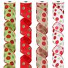 Holiday Gift Packaging Ribbon Xmas Glitter Wired Ribbons Christmas Multi Dots Ribbons