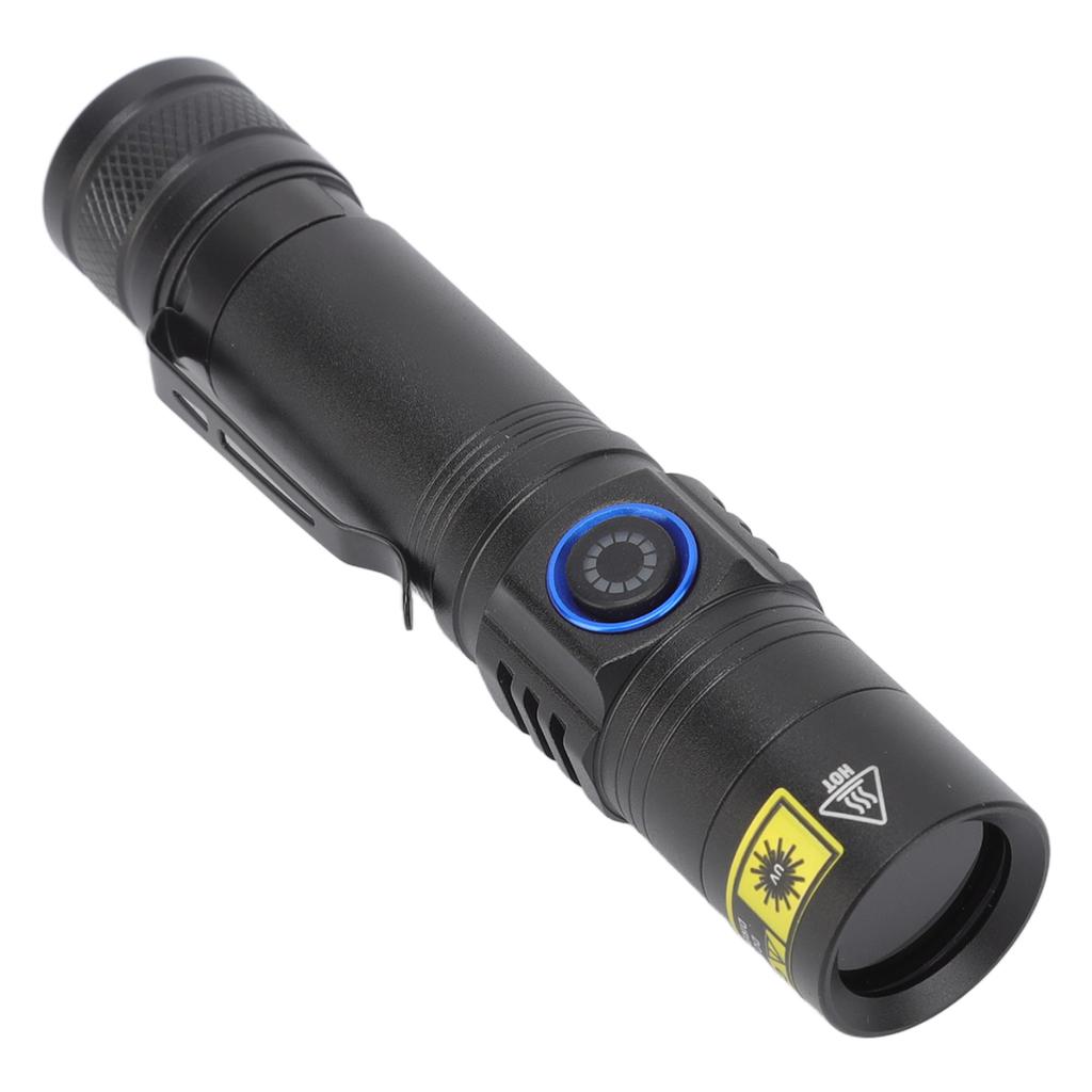 LED UV Black Light Flashlight 365nm Rechargeable Energy Saving Portable UV Blacklight Detector for Finding Scorpions