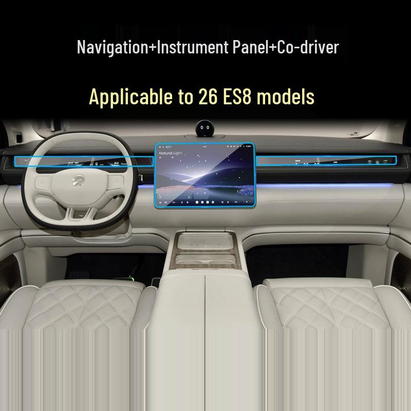 Compatible Tempered Film for 26 NIO Models: ES6, ES8, EC6, and EC7 Center Console Protection.