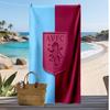 Asciugamano da Spiaggia con Stampa Calcio Aston Villa, Asciugamano Grande Morbido ad Asciugatura Rapida per Spiaggia Campeggio Nuoto