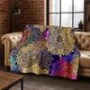 Bohemian Mandala Geometrische Blume Flanelldecke Weiche Warme Decke für Schlafzimmer Zimmer Wohnzimmer Bett Reise Camping Picknick Geschenk